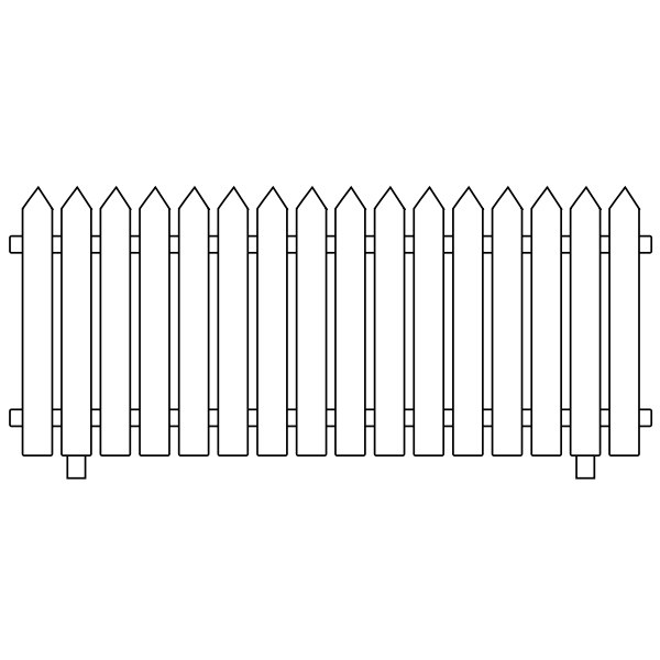 SVG Fence thin line vector drawing
