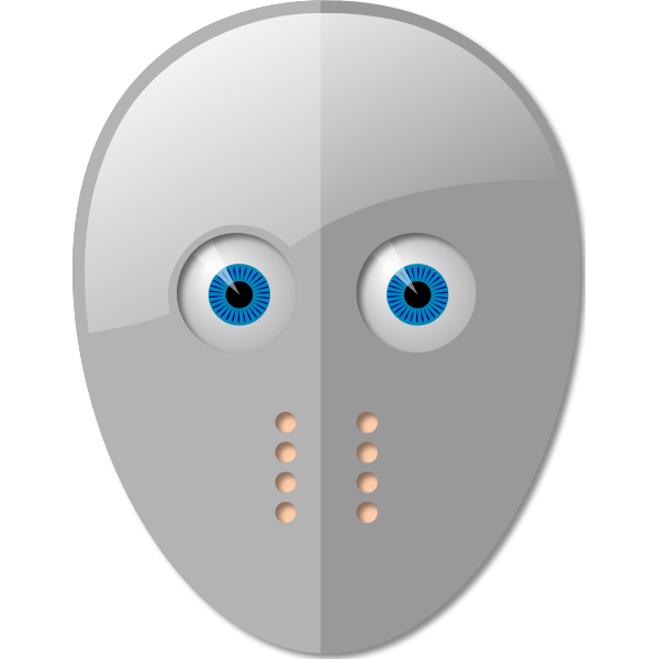 SVG Fencing mask with eyes vector image