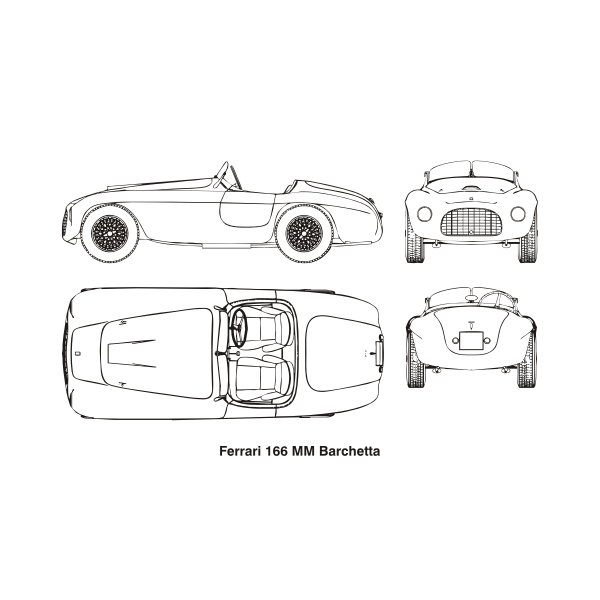 SVG FERRARI 166MM BARCHETTA 1948