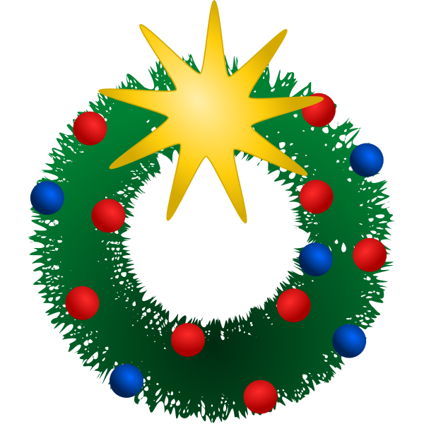 SVG Festive Wreath Vector