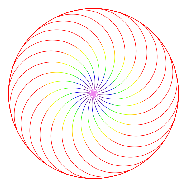 SVG Fibonacci Spiral 3