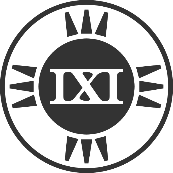 SVG fictional brand logo IXI variant b