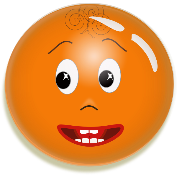 SVG Fiery orange smiley face