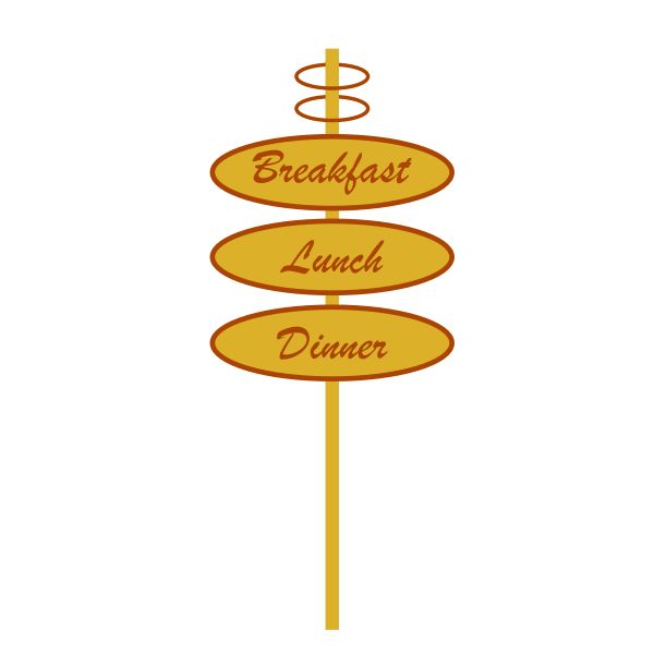 SVG FIFTIES SIGN POST