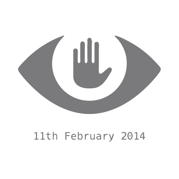 SVG Fight against mass surveillance red sign vector illustration