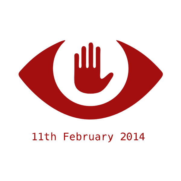 SVG Fight against mass surveillance red sign vector image