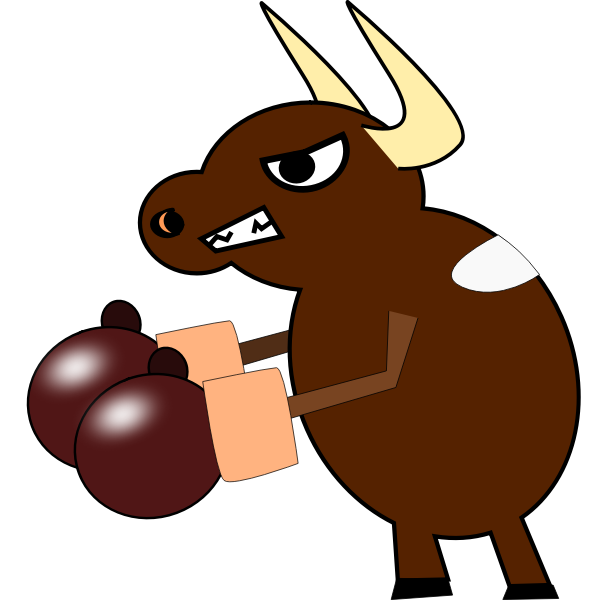 SVG Fighting cow vector graphics