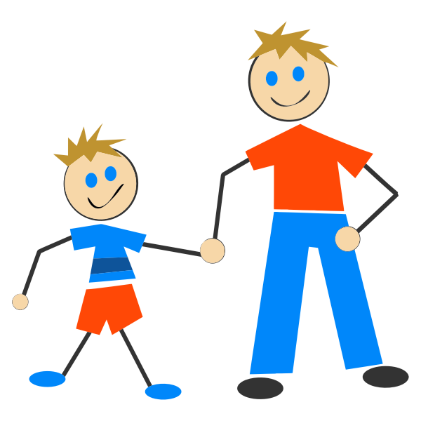 SVG Figure And Son Stick Figure