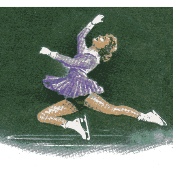 SVG Figuring skating woman
