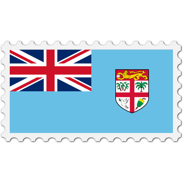 SVG Fiji flag stamp