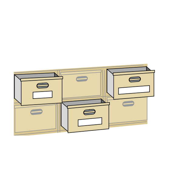 SVG File cabinet drawers vector illustration