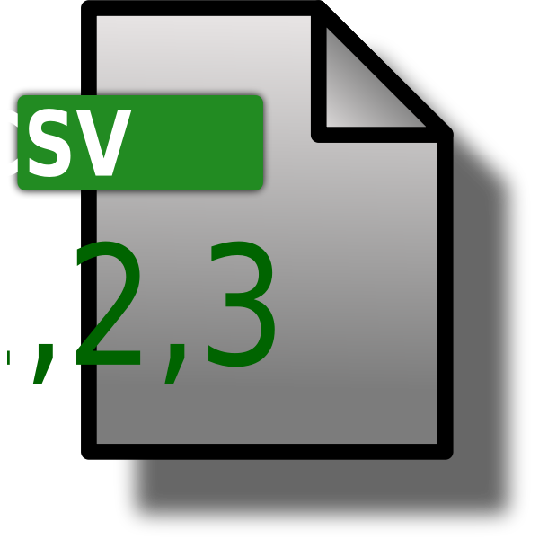 SVG file icon csv
