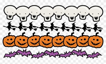 Svg Files For Cutting - Cute Halloween Border Transparent
