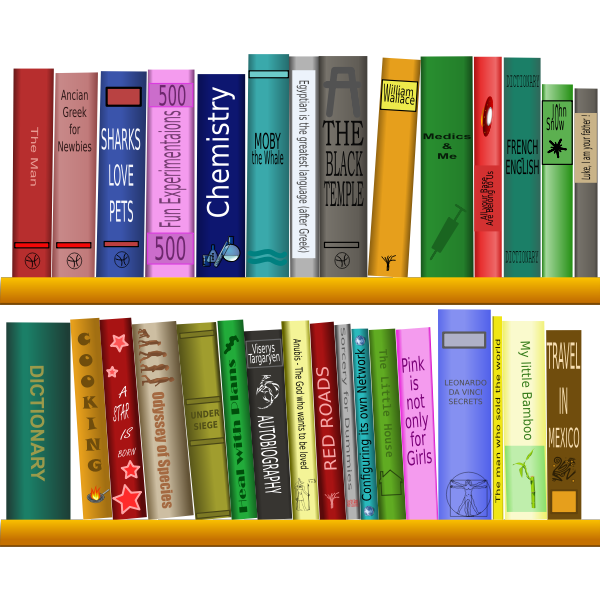 SVG Filled book shelf