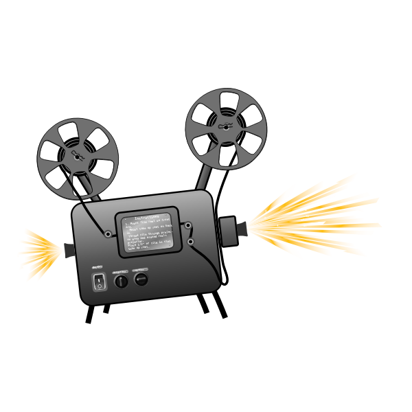 SVG Film projector vector drawing