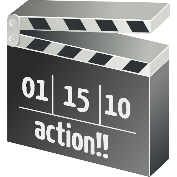 SVG Filming action clapper board vector illustration