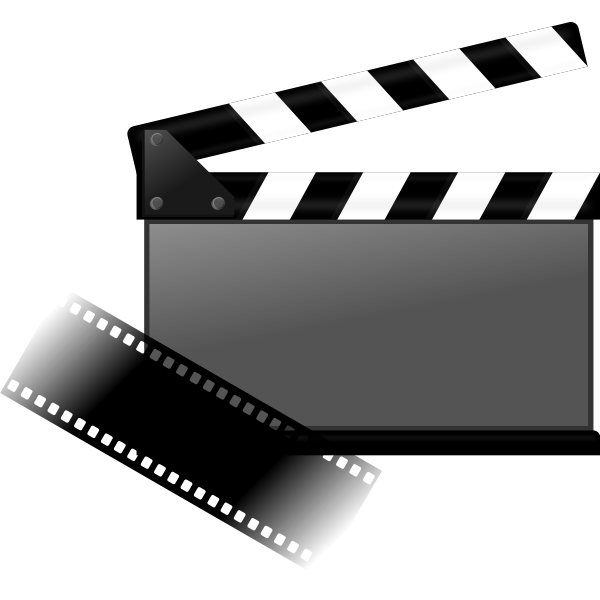 SVG Filming sync board with filmstrip vector image