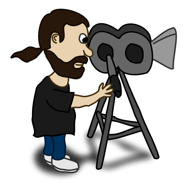 SVG Filmmaker comic character vector image