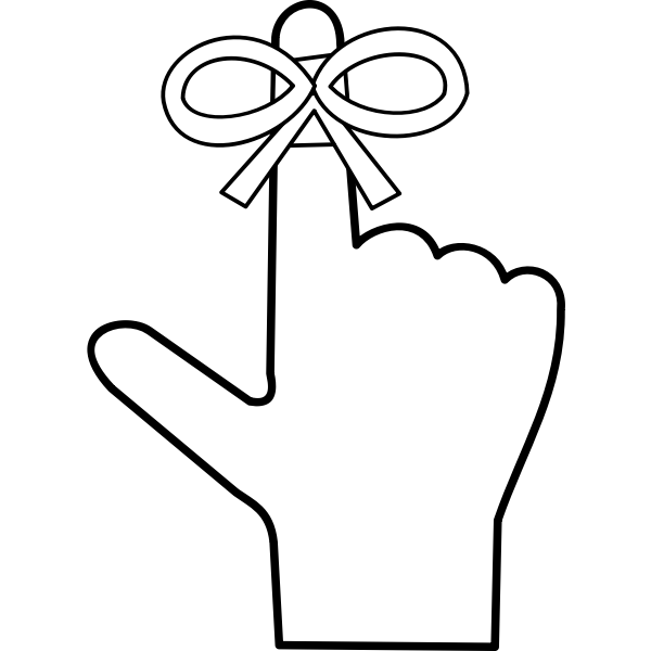 SVG Finger and a ribbon