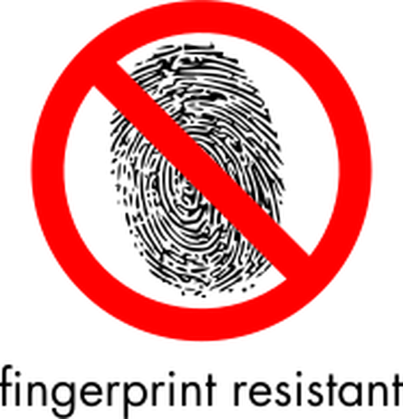 SVG Fingerprint resistant sign 2-color