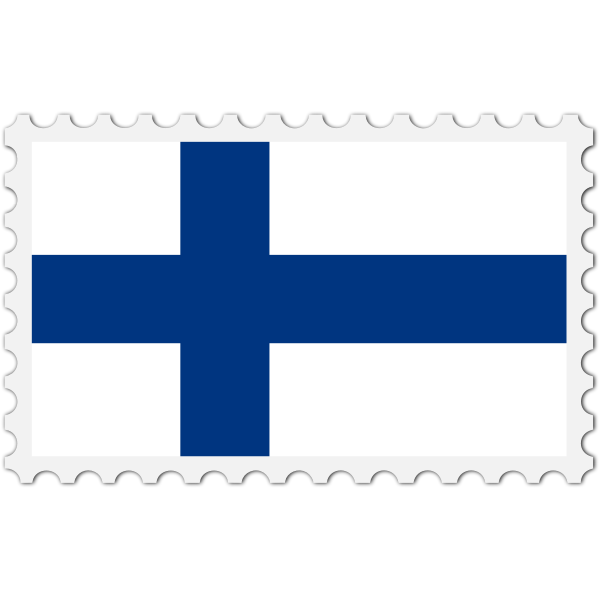 SVG Finland flag stamp