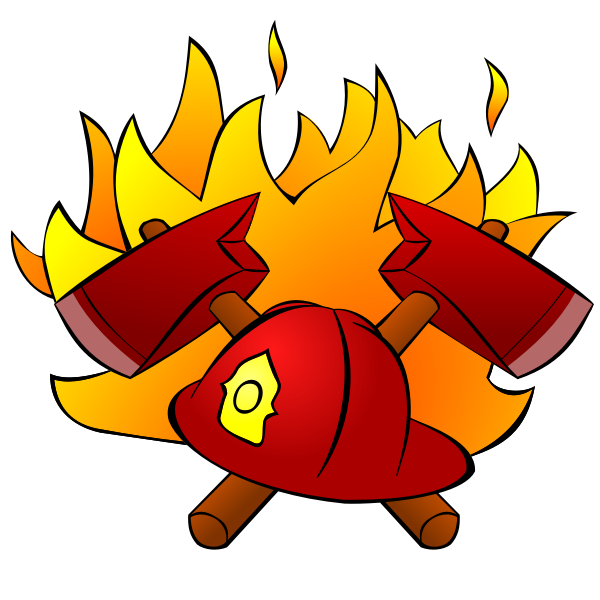 SVG Fire and firefighting vector illustration