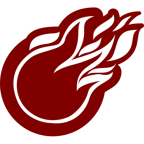 SVG Fire ball sign silhouette vector clip art