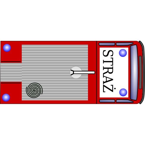SVG Fire emergency truck top view vector image