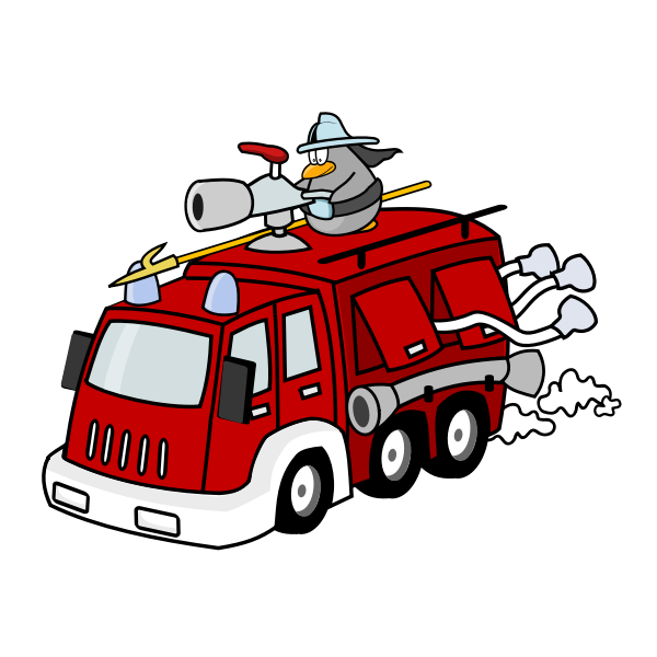 SVG Fire engine vector illustration