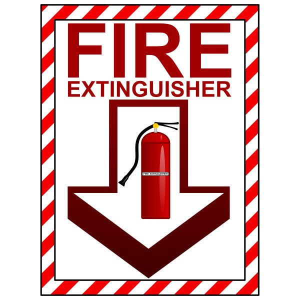 SVG Fire Extinguisher Sign