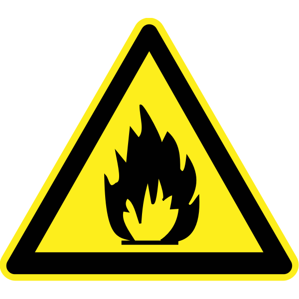 SVG Fire hazard warning sign vector image