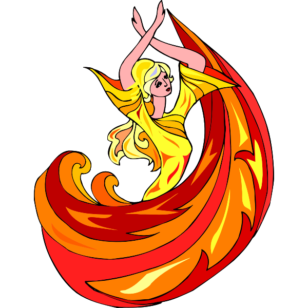 SVG Fire lady