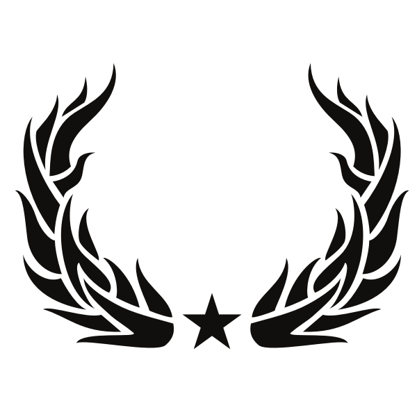 SVG Fire wreath silhouette