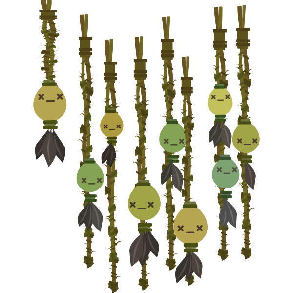 SVG firebog hanging eggs decor