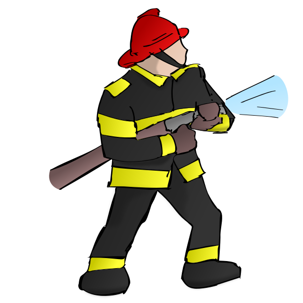 SVG Firefighter vector drawing