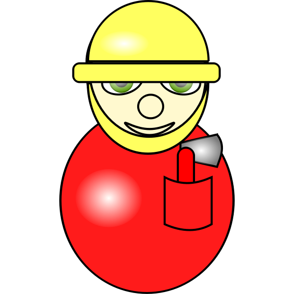 SVG Fireman cartoon image