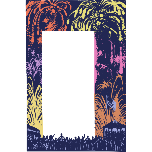 SVG Fireworks frame