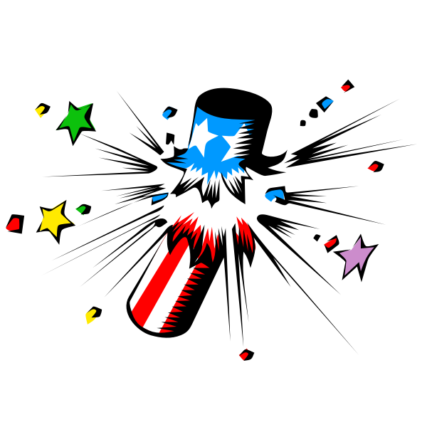 SVG Fireworks illustration