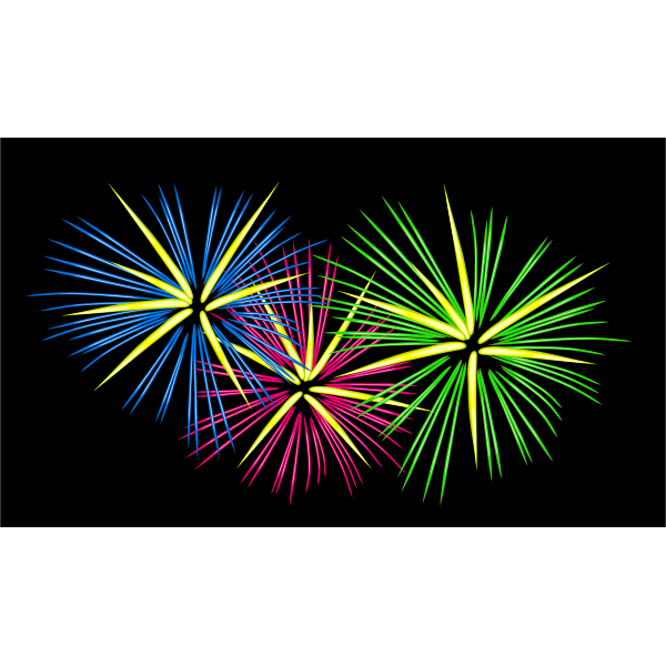 SVG Fireworks vector illustration