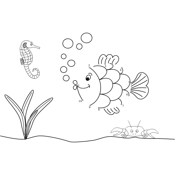 SVG Fish drawing