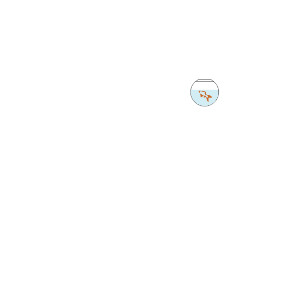 SVG Fish in Bowl