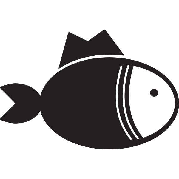 SVG Fish kitchen icon vector drawing