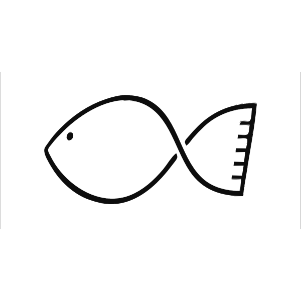 SVG fish line drawing