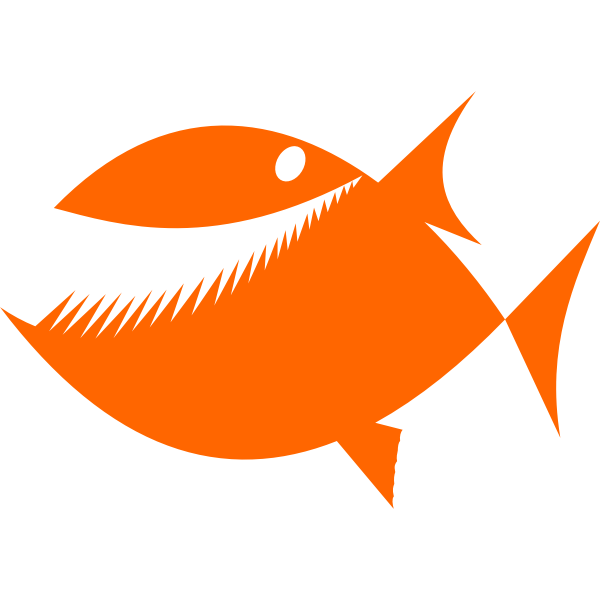 SVG Fish silhouette vector image