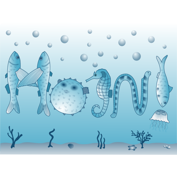 SVG Fish tank vector image