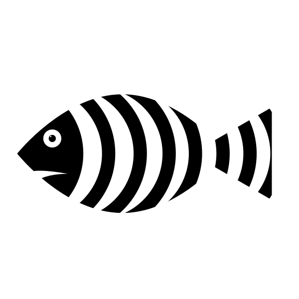 SVG Fish with black stripes