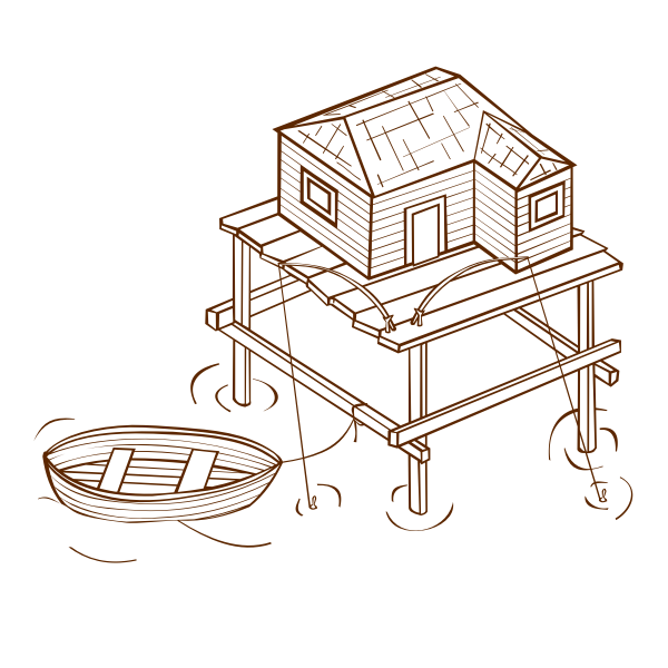 SVG Fishery RPG map symbol vector image