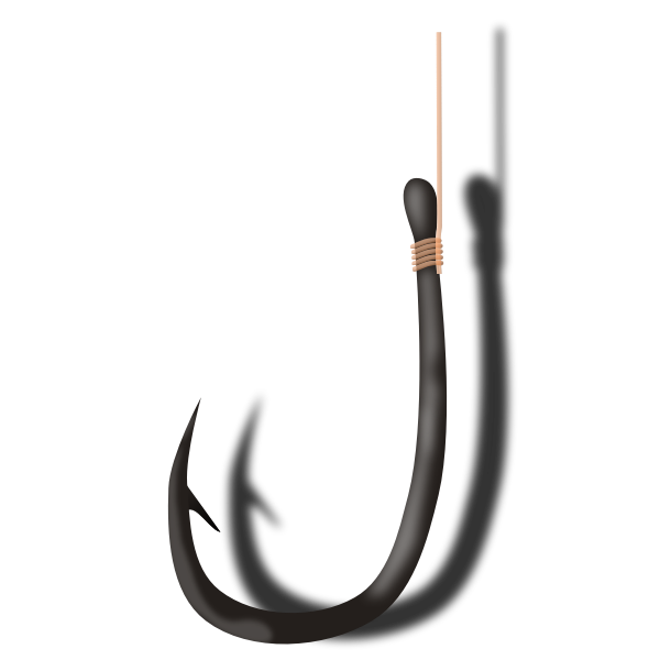 SVG Fishing hook vector image