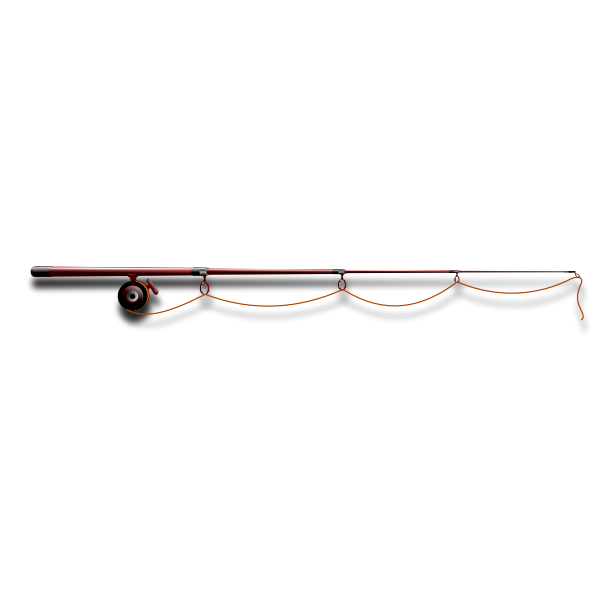SVG Fishing rod vector image