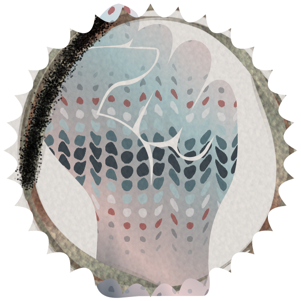 SVG Fist silhouette with pattern